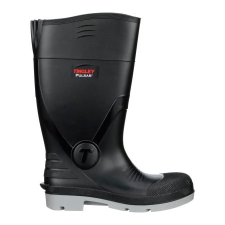 Tingley Tingley Pulsar Knee Boot, Plain Toe Chevron Plus, Outsole, 15"H, Blk/Gray, Size 10 43151.1